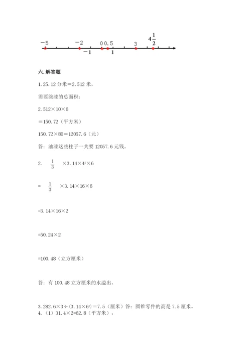 小学六年级下册数学期末卷含完整答案（名校卷）.docx