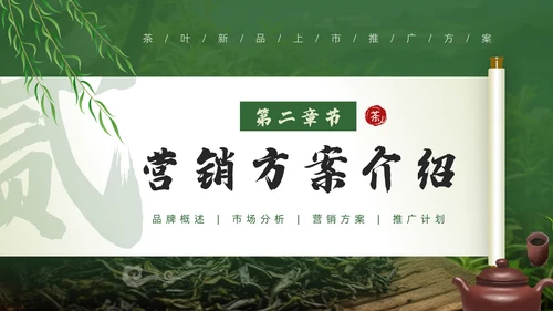 茶文化，茶叶新品推广通用PPT模板