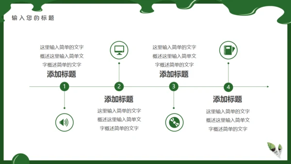 抹茶冰淇淋甜筒通用PPT模板