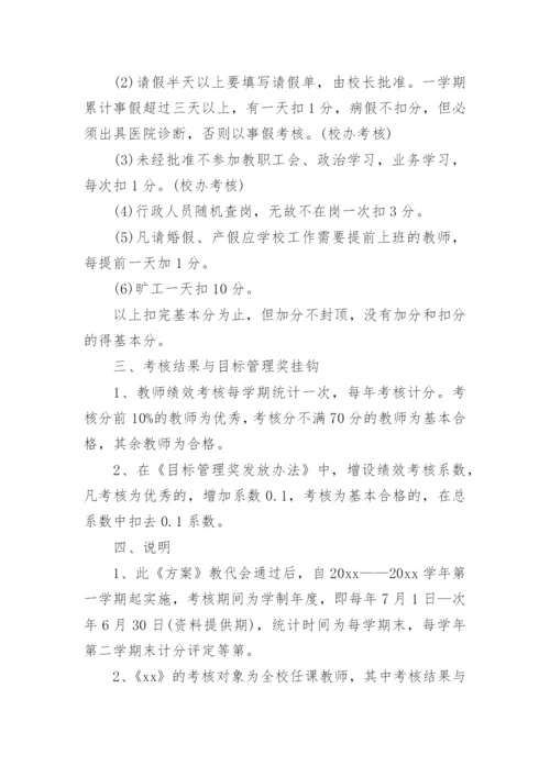 小学教师年度考核实施方案.docx