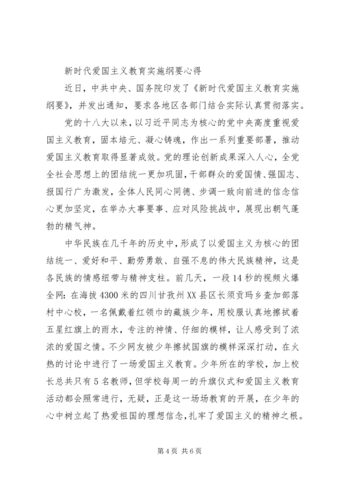 学习新时代爱国主义教育实施纲要党员心得3篇.docx