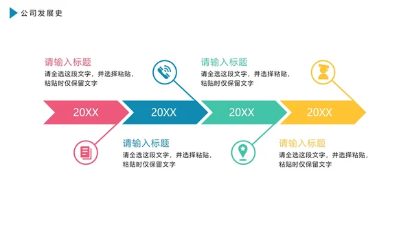 商务通用时间轴图表PPT模板