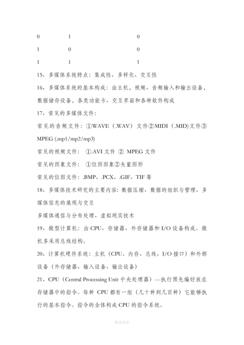 计算机二级知识点总结.docx