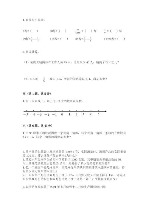 青岛版六年级数学下册期末测试题及参考答案（研优卷）.docx