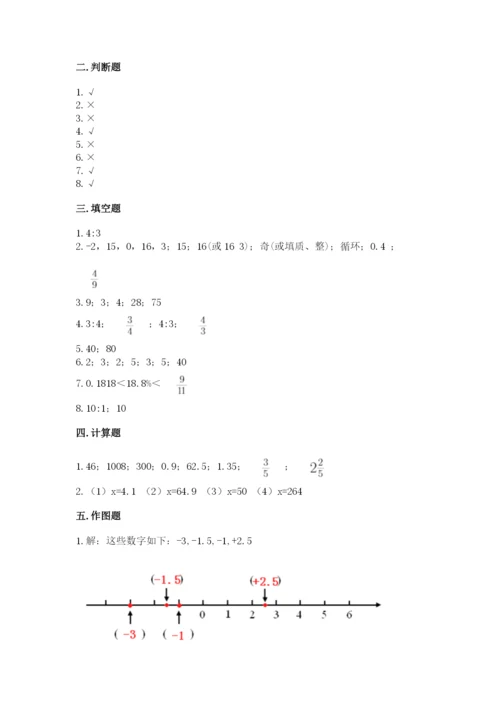 北师大版小学数学六年级下册期末检测试题及完整答案【精选题】.docx