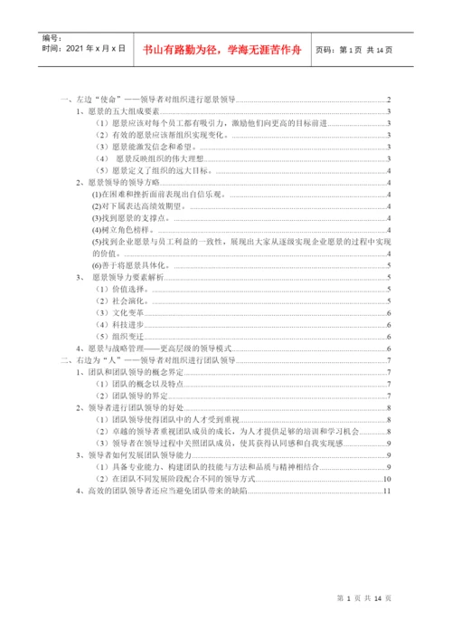 论文：愿景和团队领导.docx