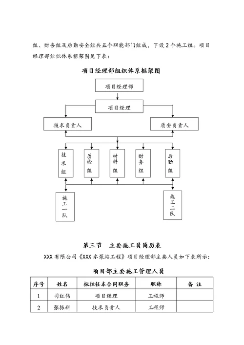 泵站改造施工组织设计