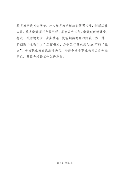 县职教中心工作报告.docx