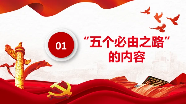 党支部学习五个必由之路解读党课PPT模板