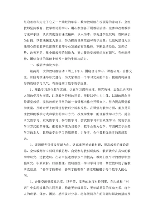 初中数学教研组述职报告.docx