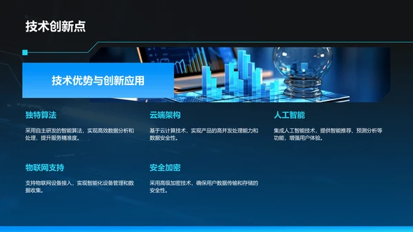 蓝色科技风商业计划书项目介绍PPT模板
