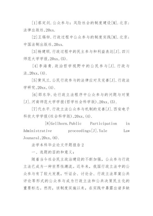 法学本科毕业论文开题报告.docx