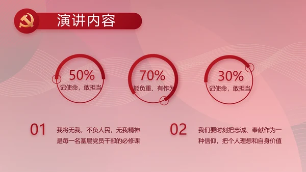 红色党建党支部工作总结汇报PPT党课