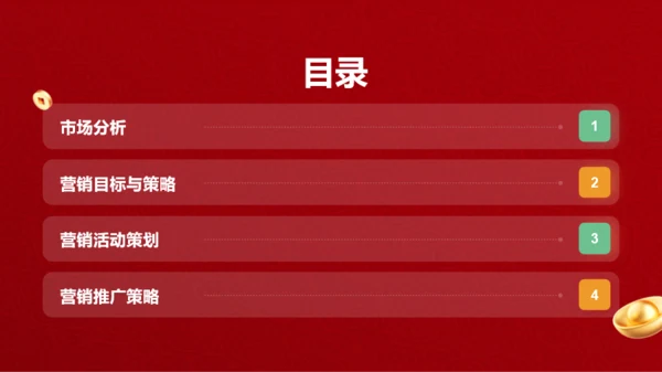 红色创意3D新年营销策划汇报PPT模板