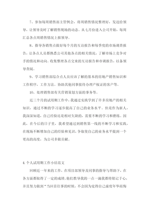 个人试用期工作小结范文(5篇).docx
