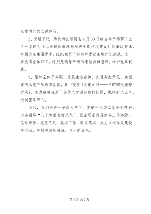 商务局作风建设年工作报告.docx
