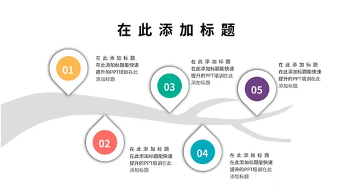 小清新橙色商务汇报PPT模板