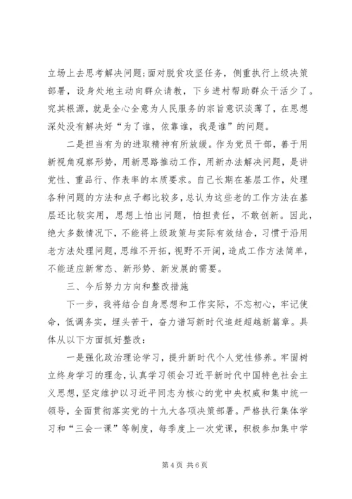 巡视整改专题民主生活会及作风建设民主生活会发言提纲.docx