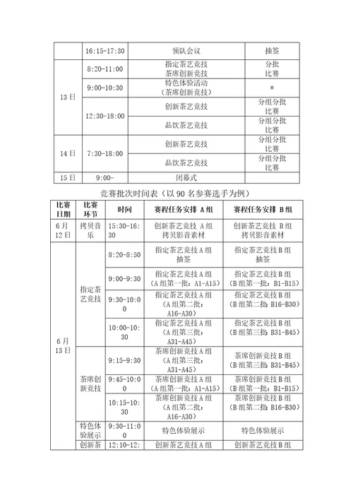 2015年全国职业院校技能大赛高职组“中华茶艺赛项规程