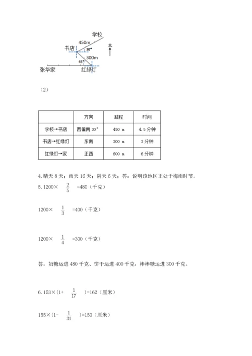 人教版六年级上册数学期中测试卷及答案【新】.docx