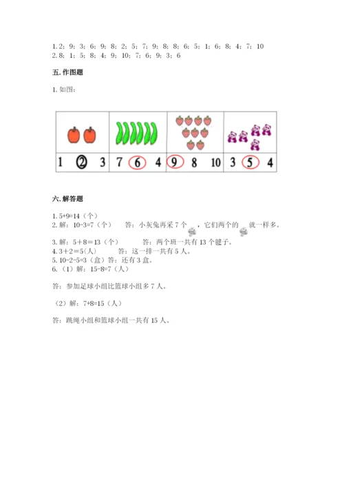 小学一年级上册数学期末测试卷附参考答案【黄金题型】.docx