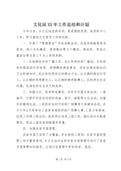 文化站XX年工作总结和计划.docx