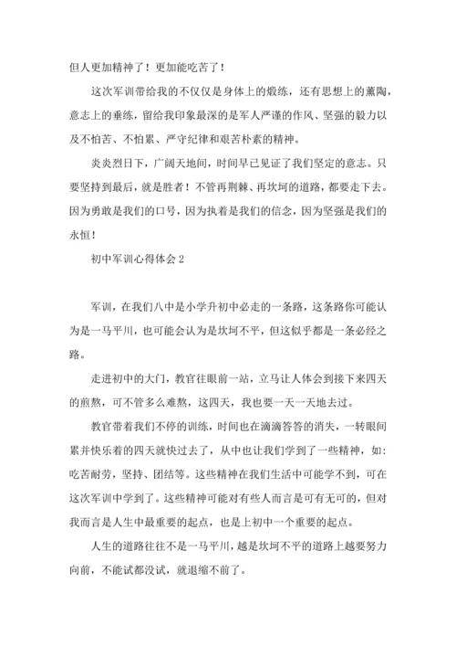 初中军训心得体会集锦15篇 (3).docx