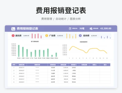 费用报销登记表