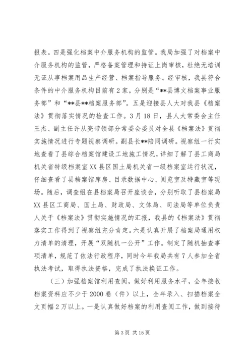 县档案局XX年综合目标责任制自查报告 (2).docx