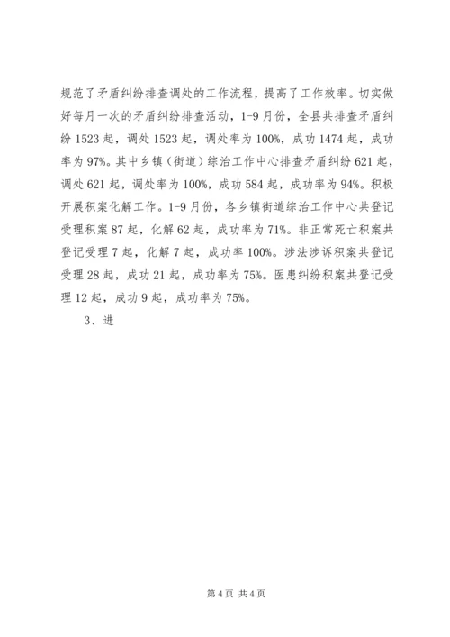 县贯彻落实各级政法综治工作会议精神汇报材料 (2).docx