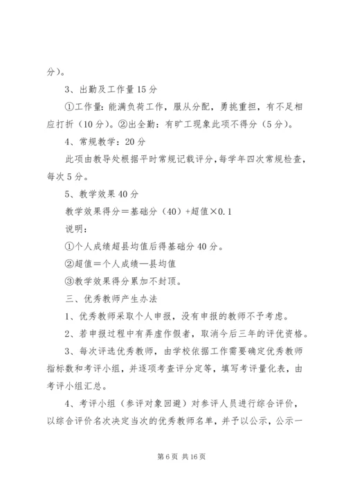 信丰中学优秀教师先进工作者评选办法.docx