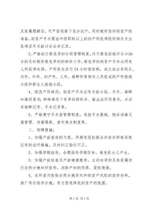 降低剖宫产率制度,措施.docx