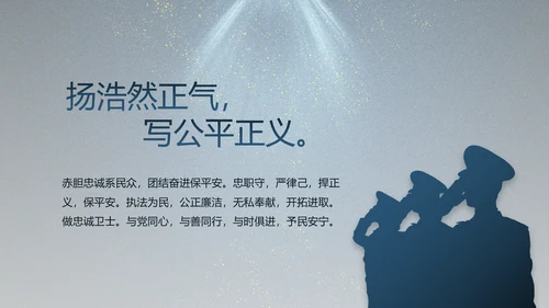 大气公安年终工作总结新年计划PPT