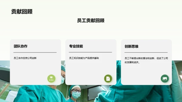 绿色现代生物医疗行业年终总结PPPT模板