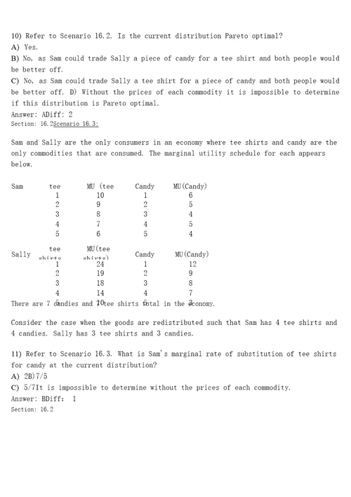 微观经济学第九版试题英文版chapter16