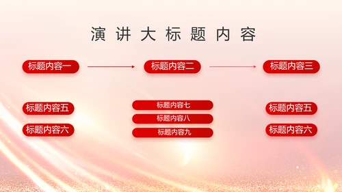 红色党建政府工作汇报动态PPT