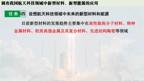 跨学科实践活动10  调查我国航天科技领域中新型材料、新型能源的应用课件(共38张PPT内嵌视频)