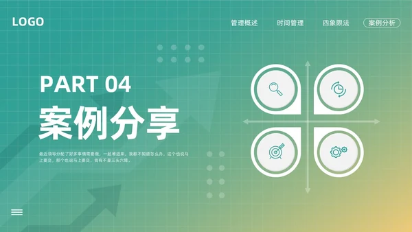绿色简约时间管理四象限法PPT模板宣传PPT动态PPT