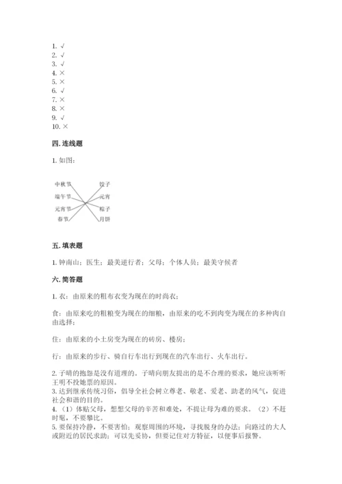 部编版四年级下册道德与法治期末测试卷（重点）.docx