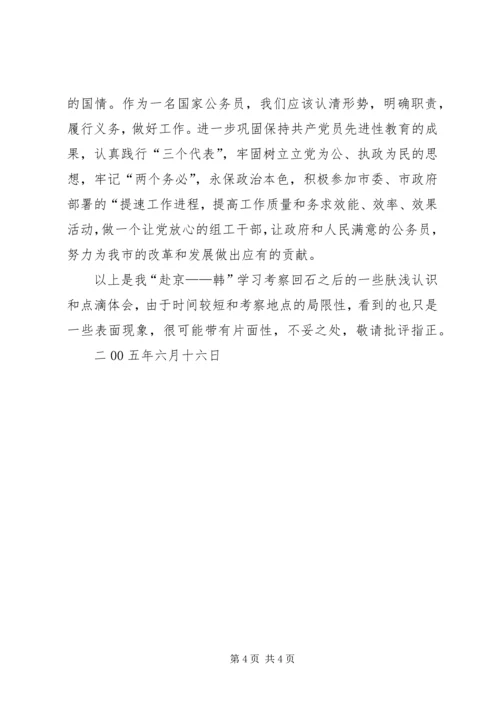 人事系统公务员培训考察报告.docx