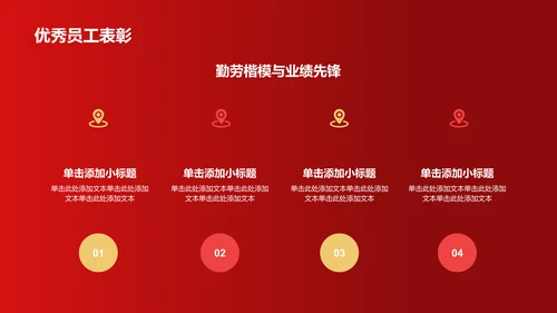 红色喜庆风企业表彰PPT模板
