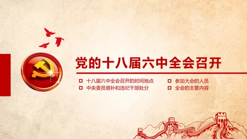 学习贯彻十八届六中全会精神PPT模板解读