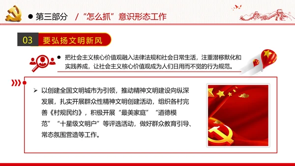 学习贯彻新时代意识形态工作党政党建党课支部团委学习教育ppt