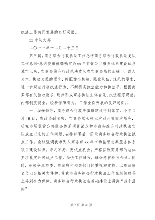 开发区综合行政执法中队的工作总结和工作计划.docx