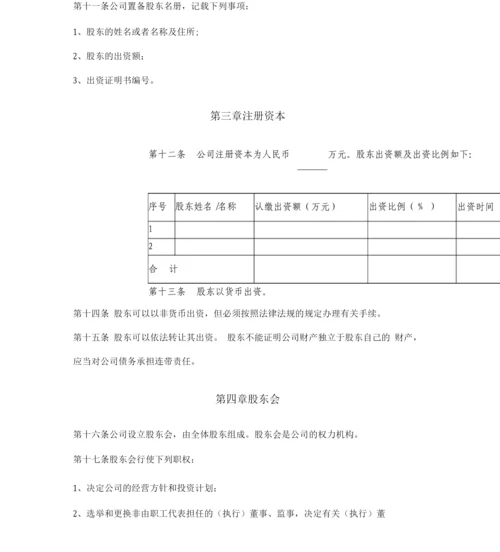 有限责任公司章程简约.docx