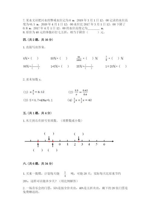 六年级毕业班数学期末考试试卷带答案（突破训练）.docx