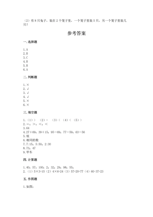 人教版数学二年级上册期末测试卷含完整答案【全优】.docx