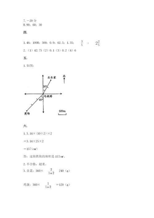 六年级毕业班数学期末考试试卷含答案（综合卷）.docx