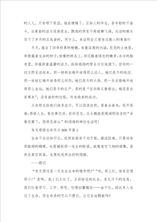 2022年感悟生命350字作文相关感悟生命作文800字优异作文