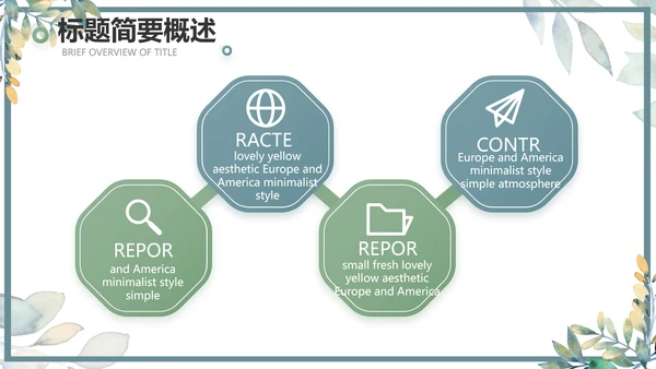 手绘水彩风个人述职报告动态PPT模板